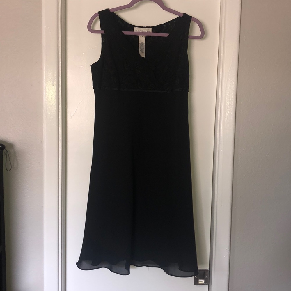 Black lace top dress